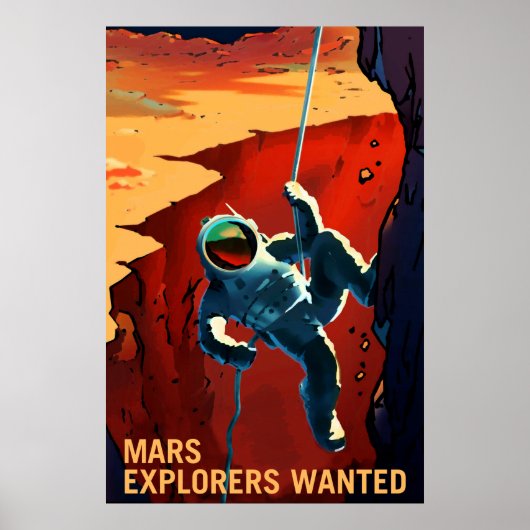 Poster de recrutement Mars de la NASA - Explorateu (Devant)