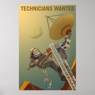 Poster de recrutement Mars de la NASA - Technicien