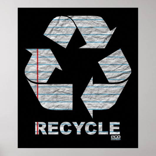 Poster de recyclage de carnet (Devant)