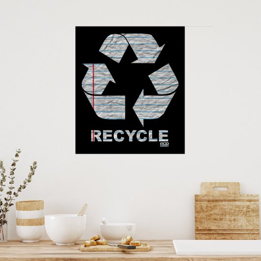 Poster de recyclage de carnet (Cuisine)