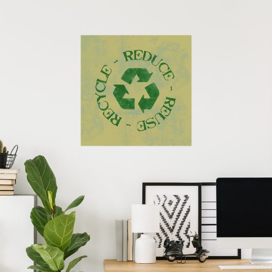 Poster de recyclage de réutilisation (Bureau à domicile)