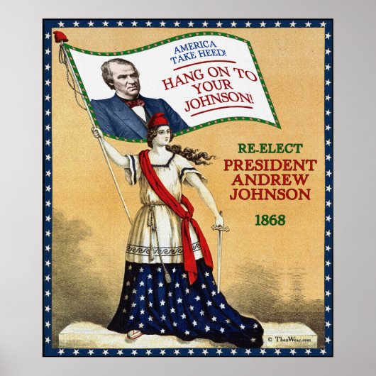 Poster de réélection du président Andrew Johnson 1 (Devant)