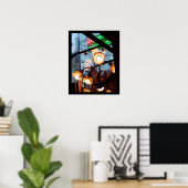 Poster de réflexion et de lampes d'ambiance parisi (Bureau à domicile)