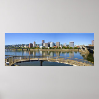 Poster de réflexion sur l'eau de Portland Oregon S