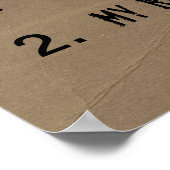 Poster de règles de bureau amusant (Coin)