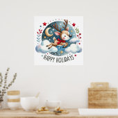 Poster de Reindeer Joyeux Vacances (Cuisine)