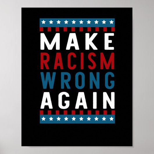 Poster De Rendre le racisme faux à nouveau Sticker (Devant)