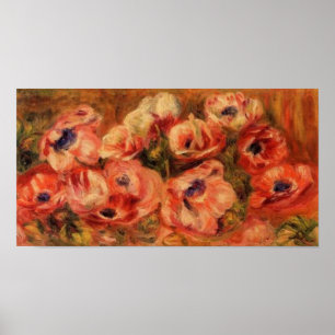 Poster De Renoir des anémones toujours la vie