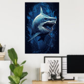 Poster de requin (Bureau à domicile)