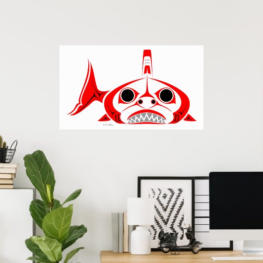 Poster de requin (Bureau à domicile)