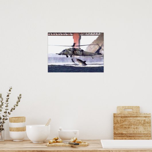 Poster de requin sauvage (Cuisine)