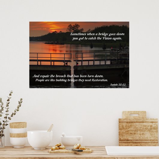 Poster de restauration des ponts de construction (Cuisine)