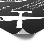 Poster de retraite personnalisée homme constructeu (Coin)