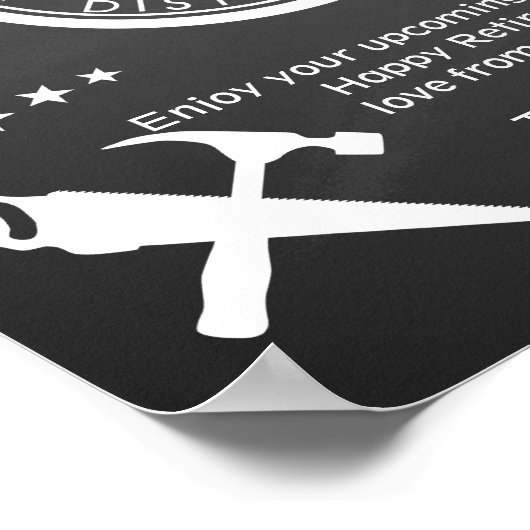 Poster de retraite personnalisée homme constructeu (Coin)