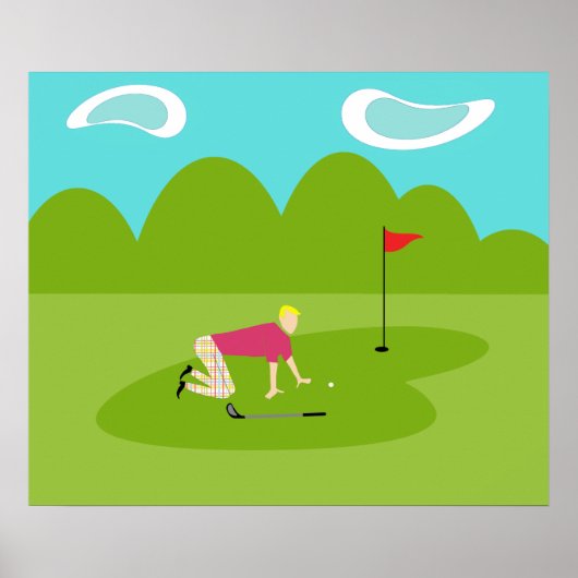 Poster de Retro Golfer (Devant)
