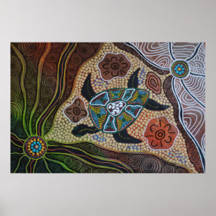 Poster de rêve de tortues