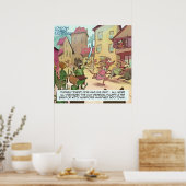 Poster de Rick London Funny Cats Vs Chiens (Cuisine)