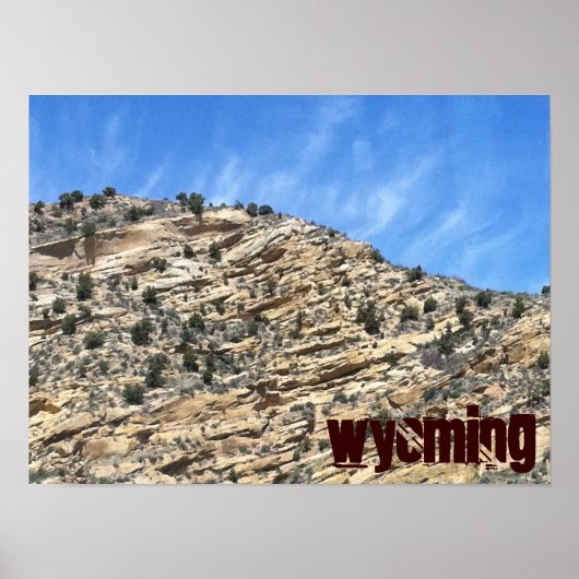 Poster de rock pittoresque du Wyoming (Devant)