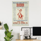 Poster de Rodéo vintage Nouvelle-Zélande (Bureau à domicile)