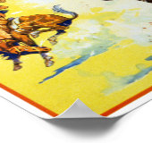 Poster de rodéo vintage restauré (Coin)