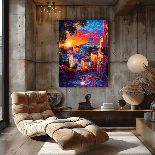 Poster de Rome City Skyline - Art italien historiq