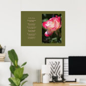 Poster de Rose et d'amour (Bureau à domicile)