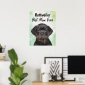 Poster de Rottweiler Best Mom (Bureau à domicile)