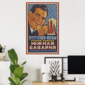 Poster De Russie Avec Bière (Bureau à domicile)