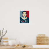 Poster de Ruth Bader Ginsburg Pro-Choice Vote 2024 (Cuisine)