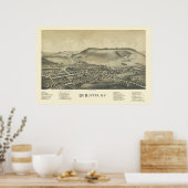 Poster De Ruyter, NY Carte panoramique - 1892 (Cuisine)