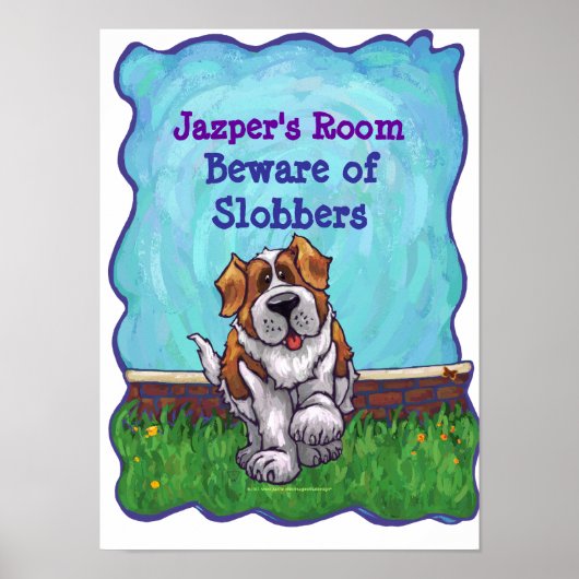 Poster de Saint Bernard Dog My Room (Devant)