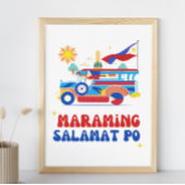 Poster de Salamat Maraming Art Mur Philippin