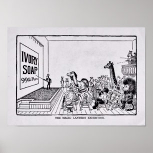 Poster de salle de bain pour enfants - Savon ivoir