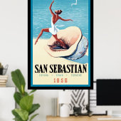 Poster de San Sebastian Espagne (Bureau à domicile)