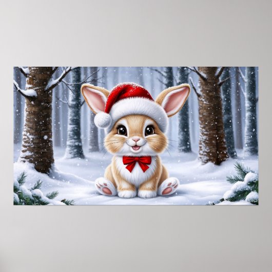 Poster de Santa Hat Bunny (Devant)