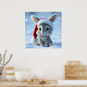 Poster de Santa Hat Bunny (Cuisine)