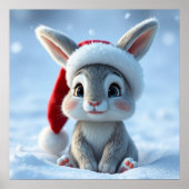 Poster de Santa Hat Bunny (Devant)