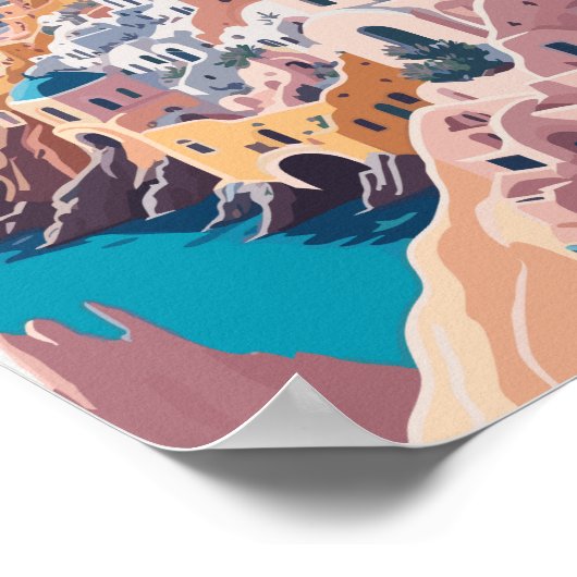 Poster de Santorin : Poster de Santorin Grèce (Coin)