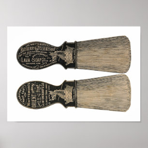 Poster de savon de rasage - savon de lave