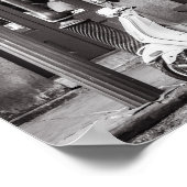 Poster de scooter classique Paris France (Coin)