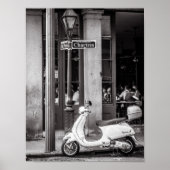 Poster de scooter classique Paris France (Devant)