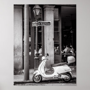 Poster de scooter classique Paris France