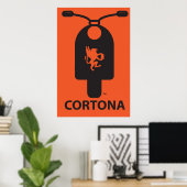 Poster de scooter Cortona (Bureau à domicile)