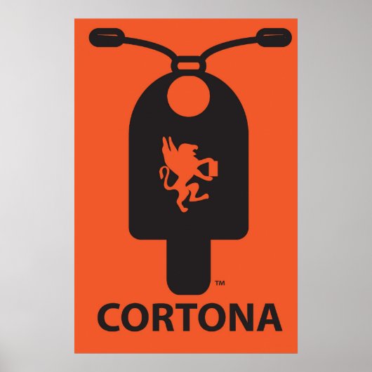 Poster de scooter Cortona (Devant)