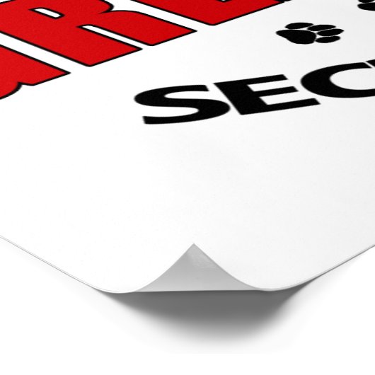 Poster de sécurité Great Dane (Coin)