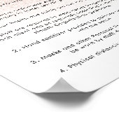 Poster de sécurité sanitaire de la barre Lash Peac (Coin)