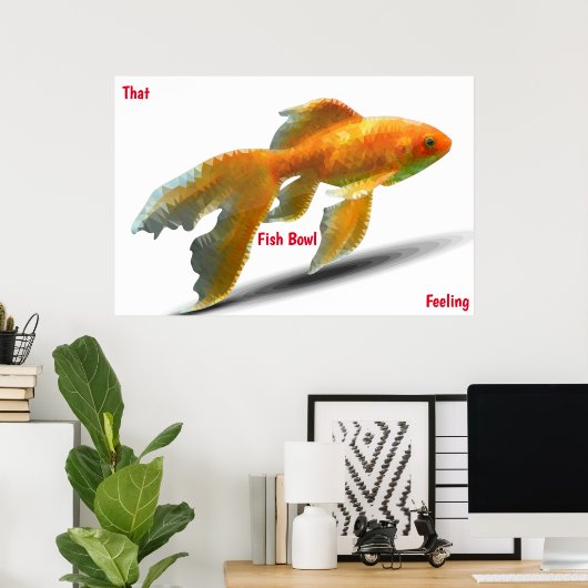 Poster de sensation de bol de poisson (Bureau à domicile)