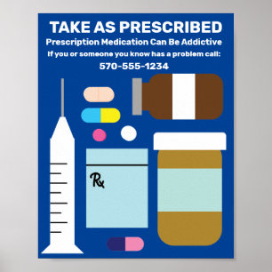 Poster de sensibilisation à l'abus de drogues sur 