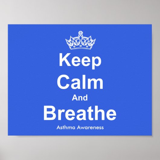 Poster de sensibilisation à l'asthme et au calme (Devant)