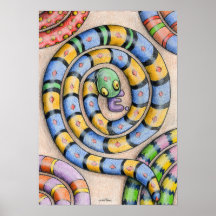 Poster de serpent Alphabet de Denis Gaston Art